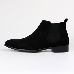 Chic Exotic Leather Slip Ankle Boots