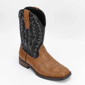 Embroidered Exotic Western Mid-Calf Cowboy Boots