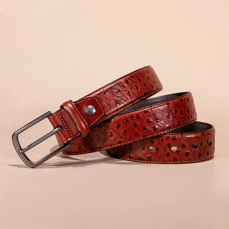 LuxeGator Exotic Croc Pattern Leather Alligator Belt