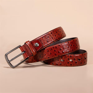 LuxeGator Exotic Croc Pattern Leather Alligator Belt