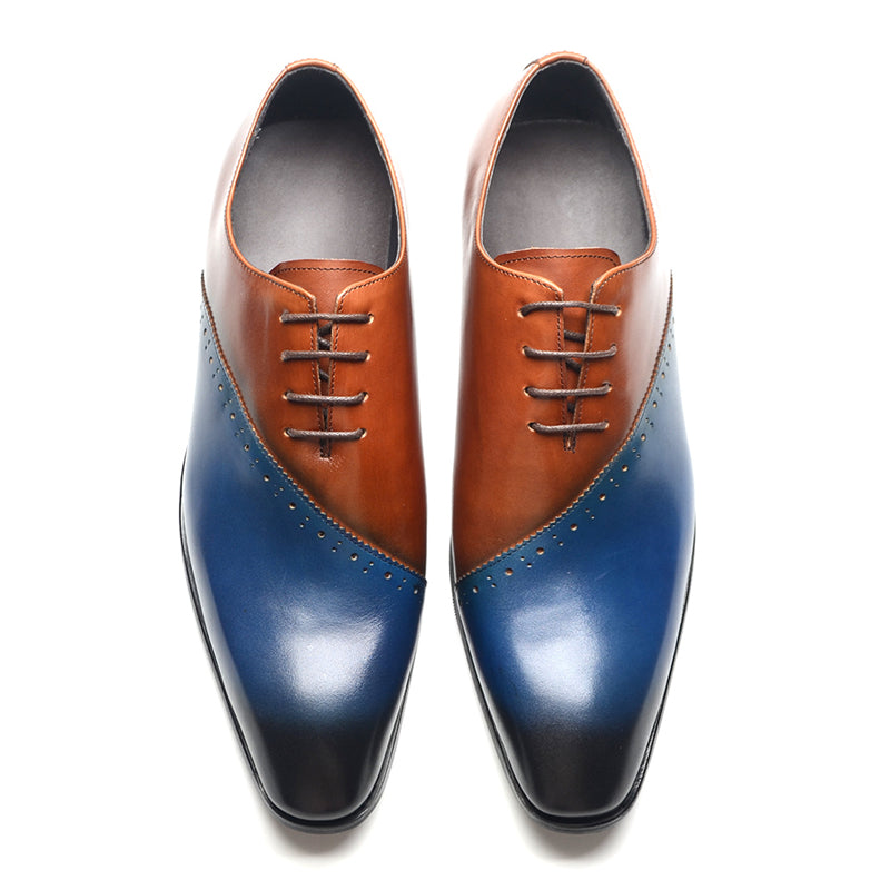 LaceLux Exotic Lace Up Oxford Shoes