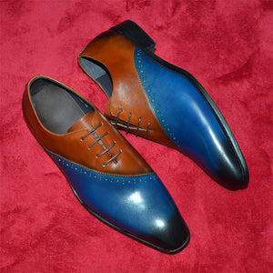 LaceLux Exotic Lace Up Oxford Shoes