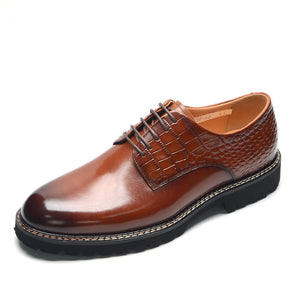 AlliElegance Luxe Brogue Lace Up Oxford Dress Shoes