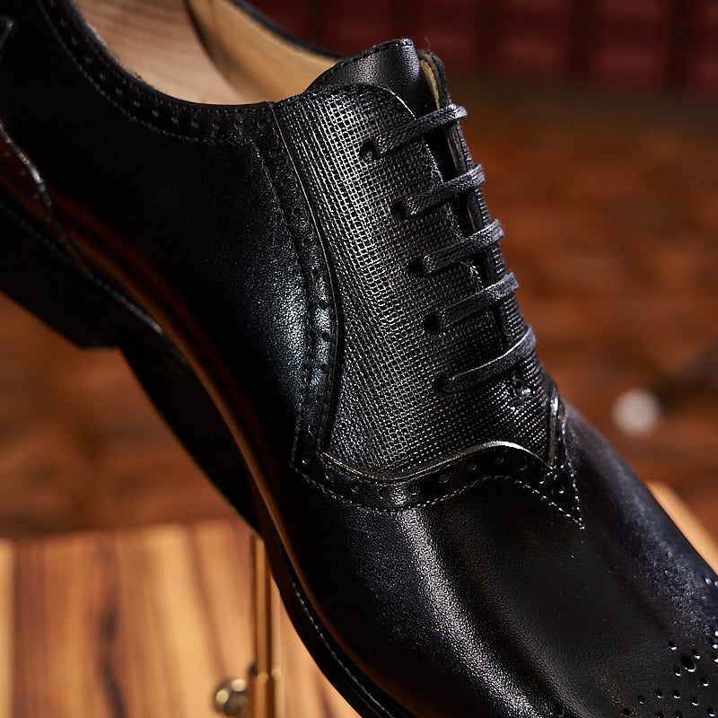 AlliElegance Luxe Brogue Oxford Dress Shoes