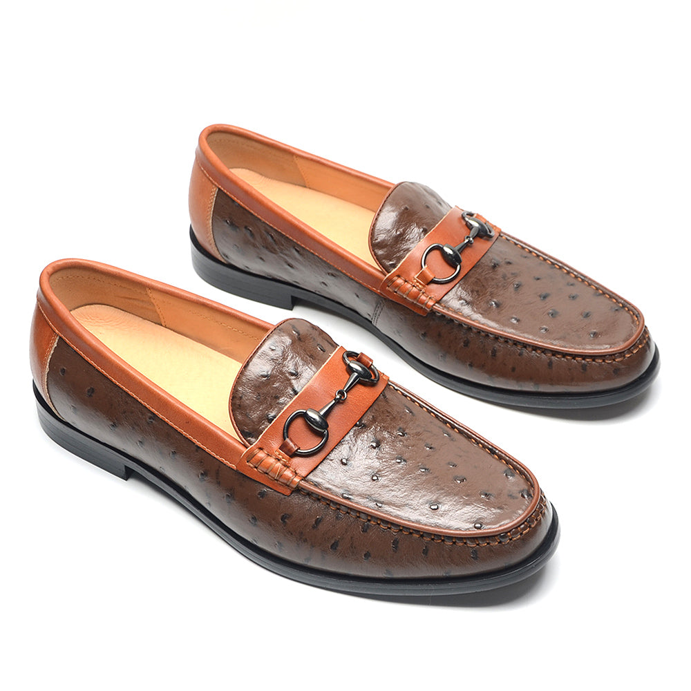 Elegant Round-Toe Cow Leather Loafers