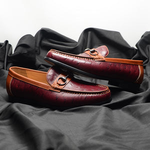 Elegant Round-Toe Cow Leather Loafers