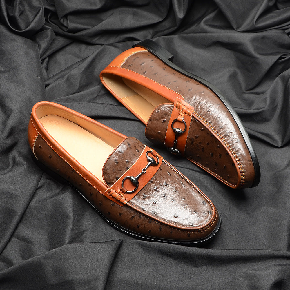 Elegant Round-Toe Cow Leather Loafers