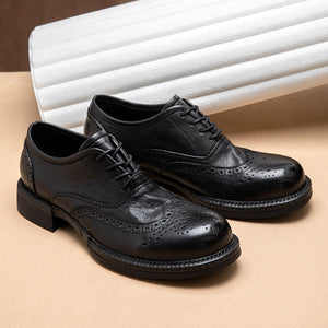 LuxeLace Elegant Round Toe Dress Shoes