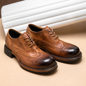 LuxeLace Elegant Round Toe Dress Shoes