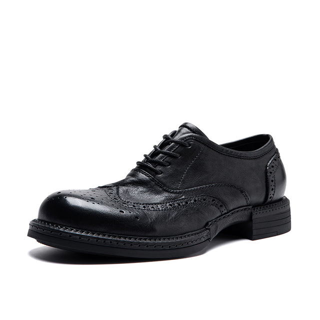 LuxeLace Elegant Round Toe Dress Shoes