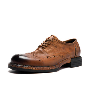 LuxeLace Elegant Round Toe Dress Shoes