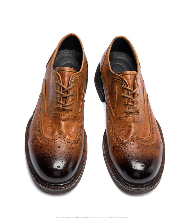 LuxeLace Elegant Round Toe Dress Shoes