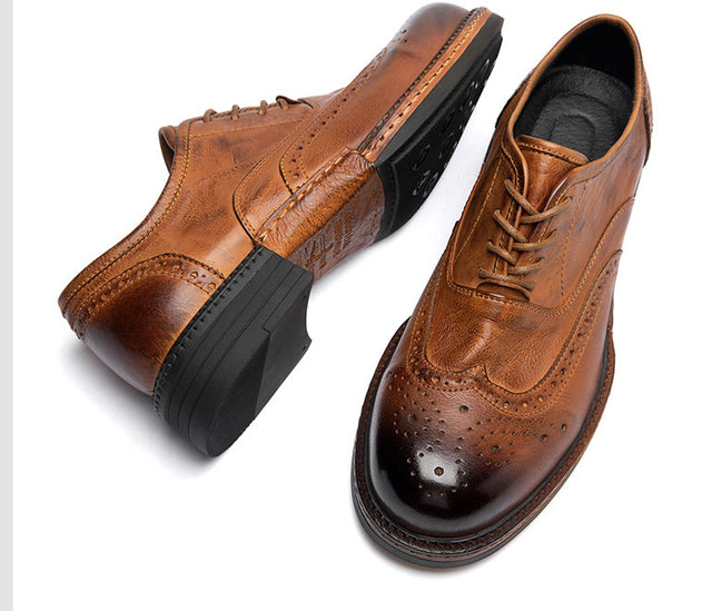 LuxeLace Elegant Round Toe Dress Shoes