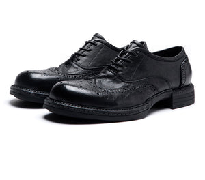 LuxeLace Elegant Round Toe Dress Shoes