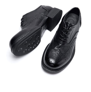 LuxeLace Elegant Round Toe Dress Shoes