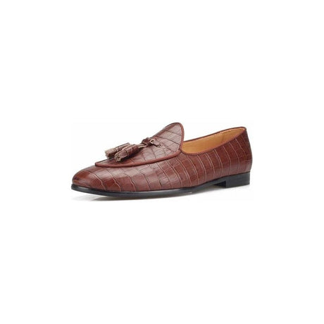 Luxury CrocTex Slip-On Solid Pattern Loafers