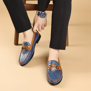 LuxLeather Elegant Genuine Leather Slip On Loafers