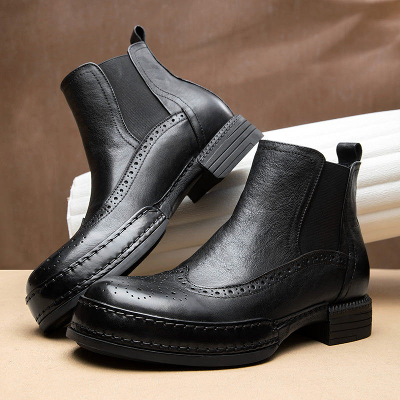 ChicHide Leather Slip-On Ankle Boots