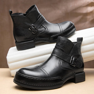 ChicHide Leather Slip-On Ankle Boots