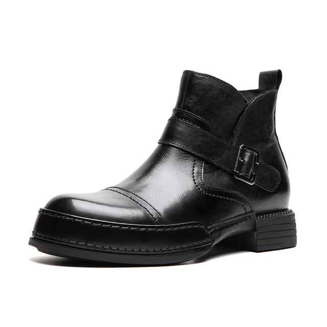 ChicHide Leather Slip-On Ankle Boots