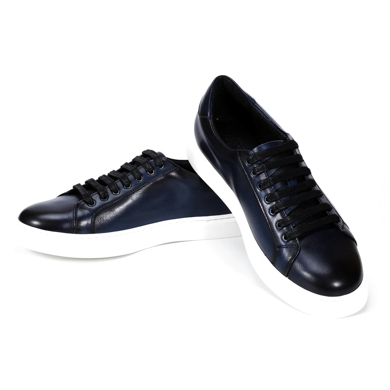 Luxury Cow Leather Hand-Painted Lace-Up Shoes