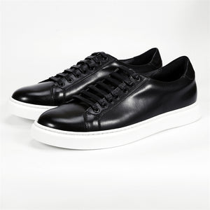 Luxury Cow Leather Hand-Painted Lace-Up Shoes