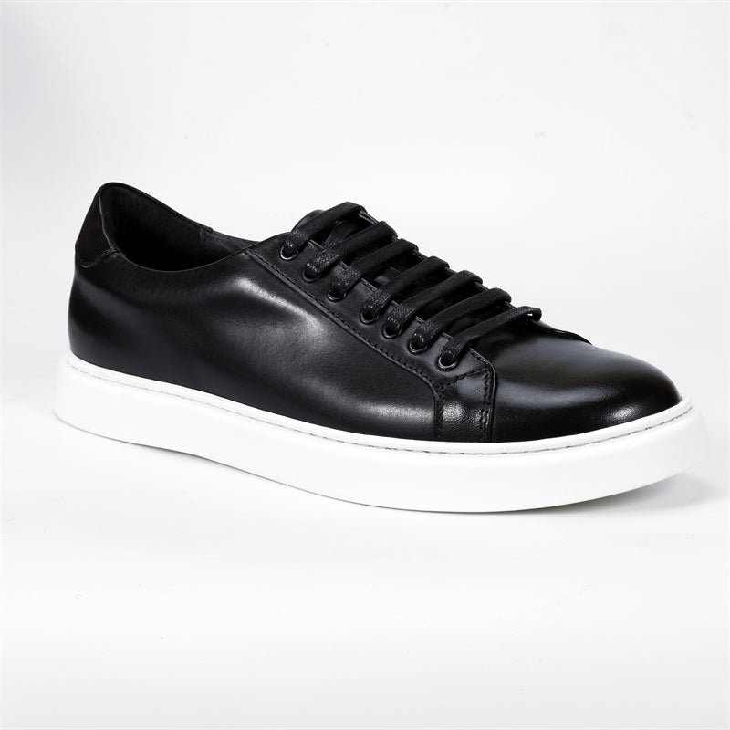 Luxury Cow Leather Hand-Painted Lace-Up Shoes