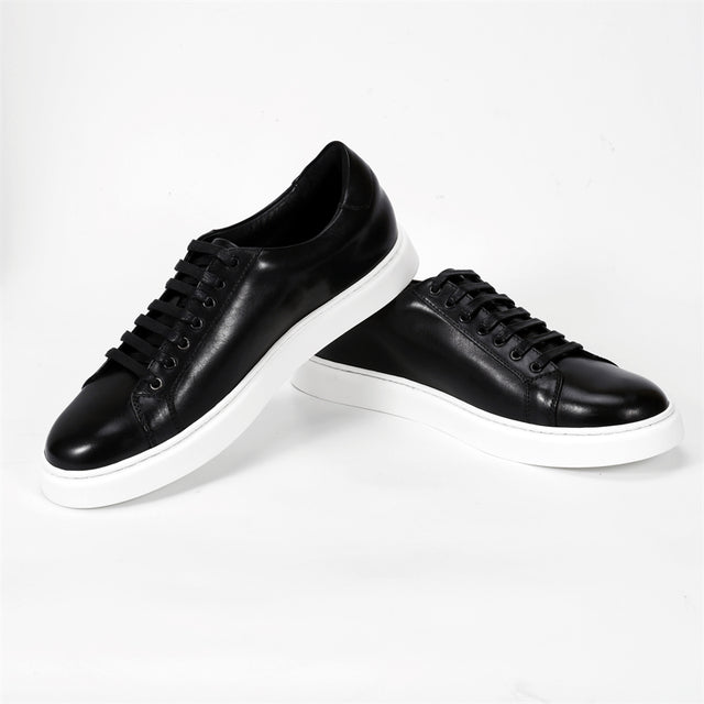 Luxury Cow Leather Hand-Painted Lace-Up Shoes