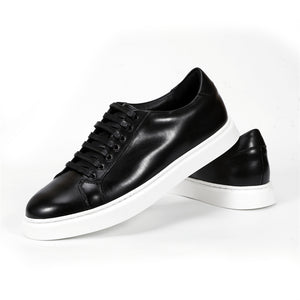 Luxury Cow Leather Hand-Painted Lace-Up Shoes