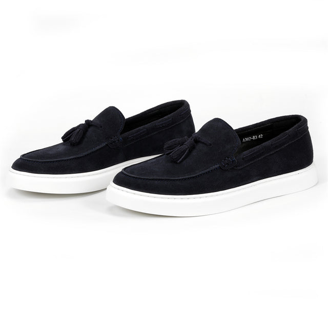 LuxeLeather Slip-on Platform Sneakers