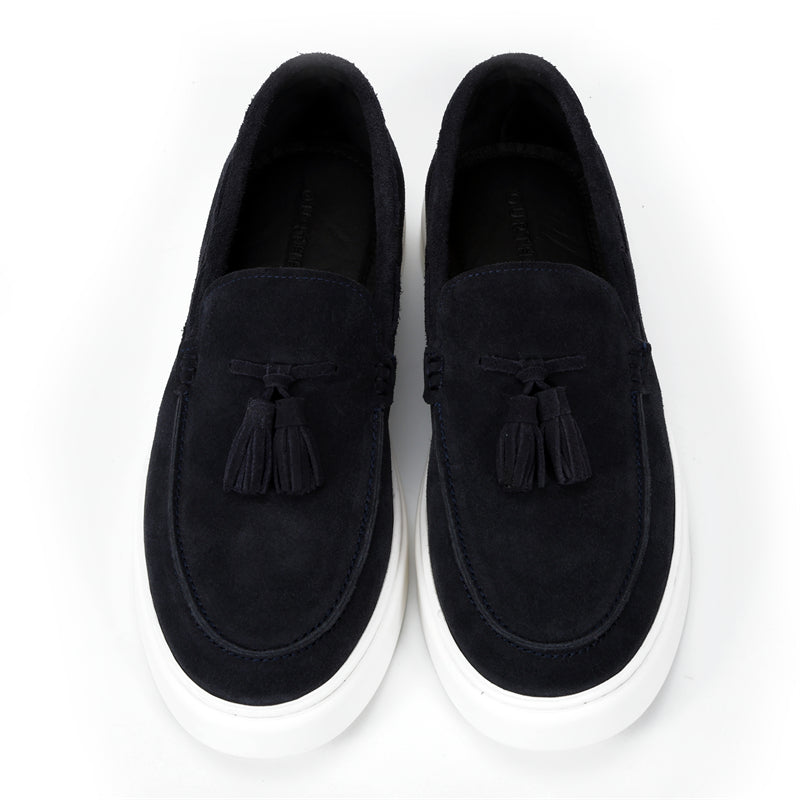 LuxeLeather Slip-on Platform Sneakers