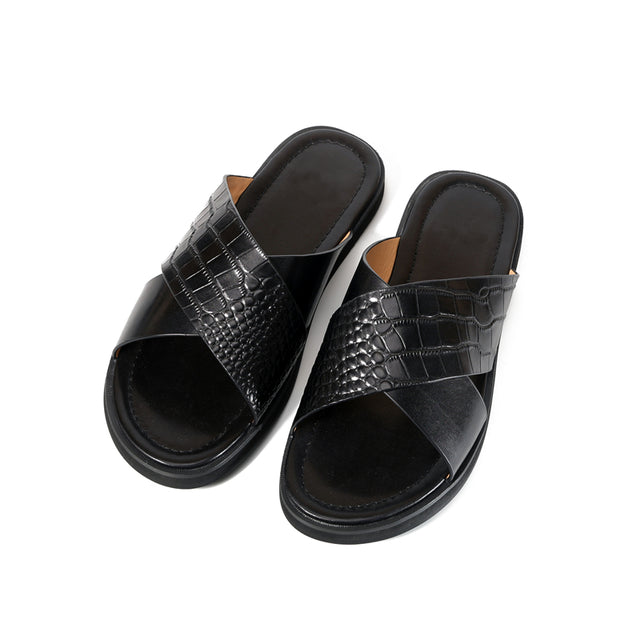 RomanLux Genuine Leather Casual Slippers