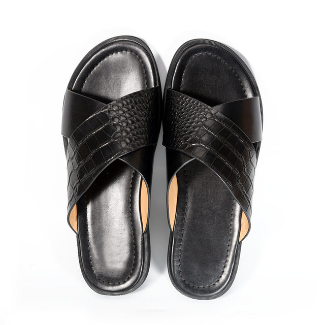 RomanLux Genuine Leather Casual Slippers