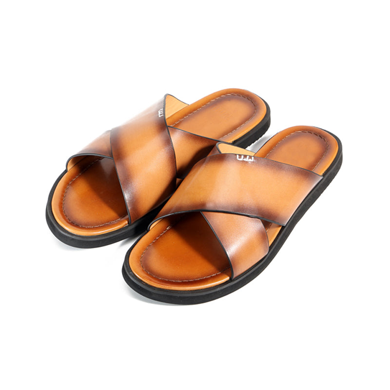 RomanLux Genuine Leather Flats Slippers