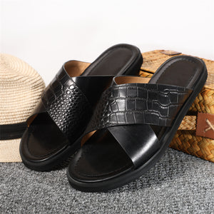 RomanLux Genuine Leather Casual Slippers