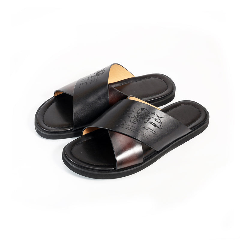 RomanLux Genuine Leather Flats Slippers