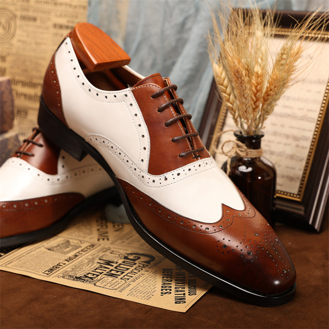 SleekLuxe Exotic Pattern Oxford Shoes