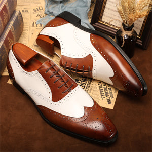 SleekLuxe Exotic Pattern Oxford Shoes