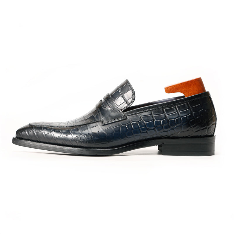 CrocoLux Exquisite Slip-on Loafers