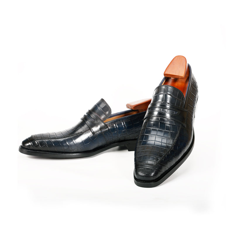 CrocoLux Exquisite Slip-on Loafers