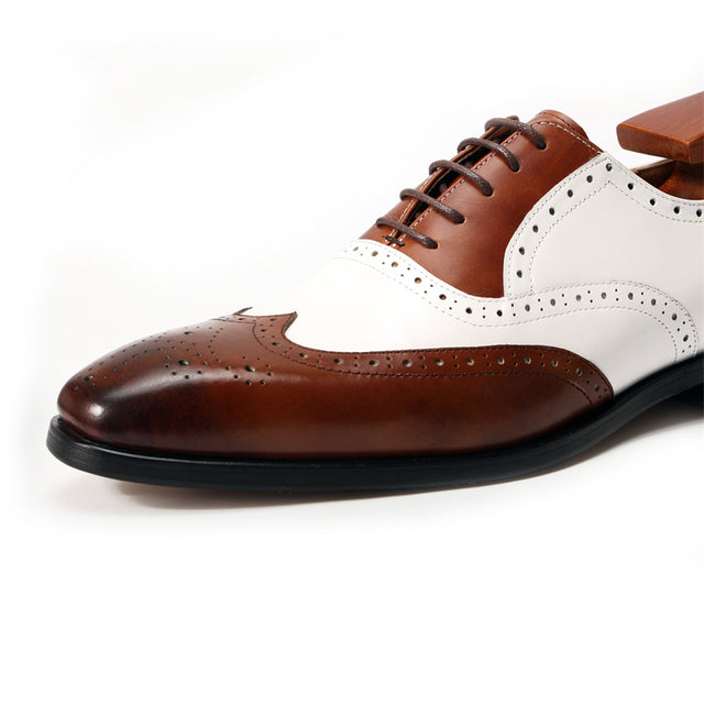 SleekLuxe Exotic Pattern Oxford Shoes