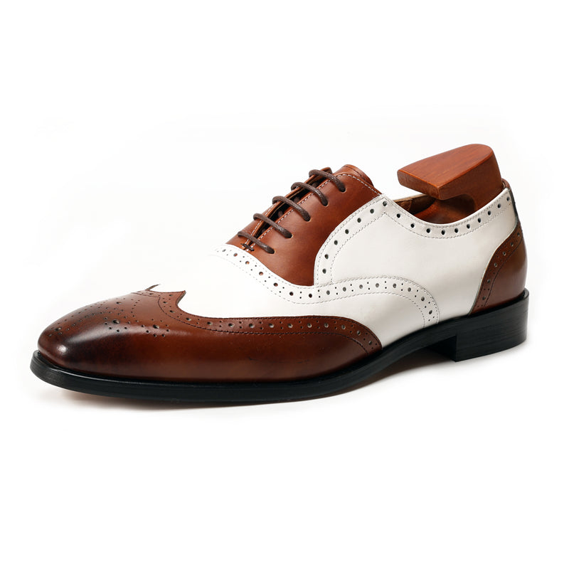 SleekLuxe Exotic Pattern Oxford Shoes