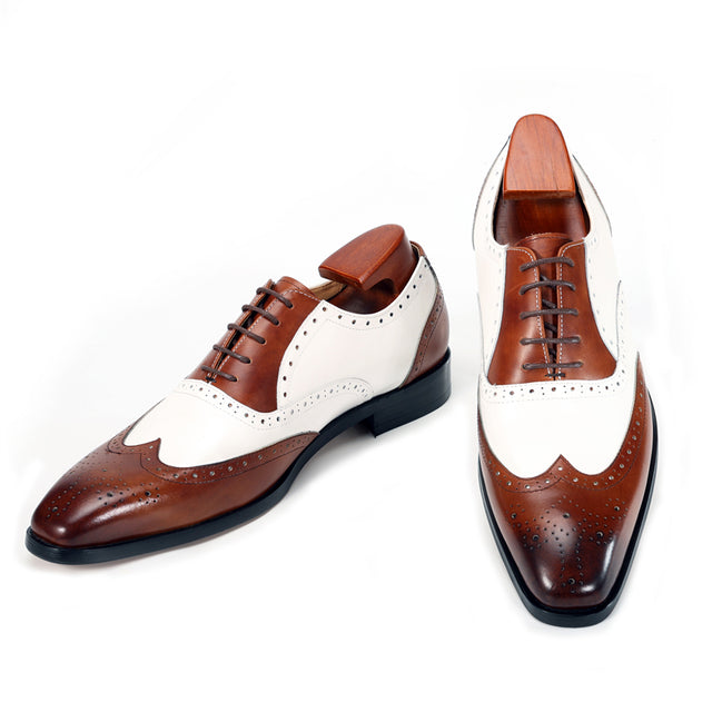 SleekLuxe Exotic Pattern Oxford Shoes