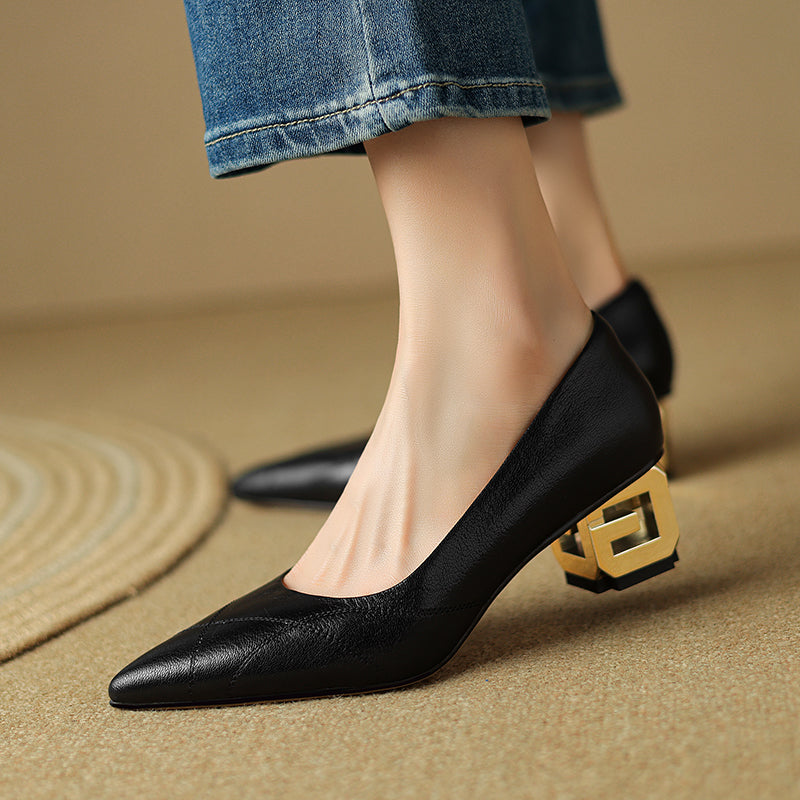 AlliChic Pointed Toe Daily High Heels