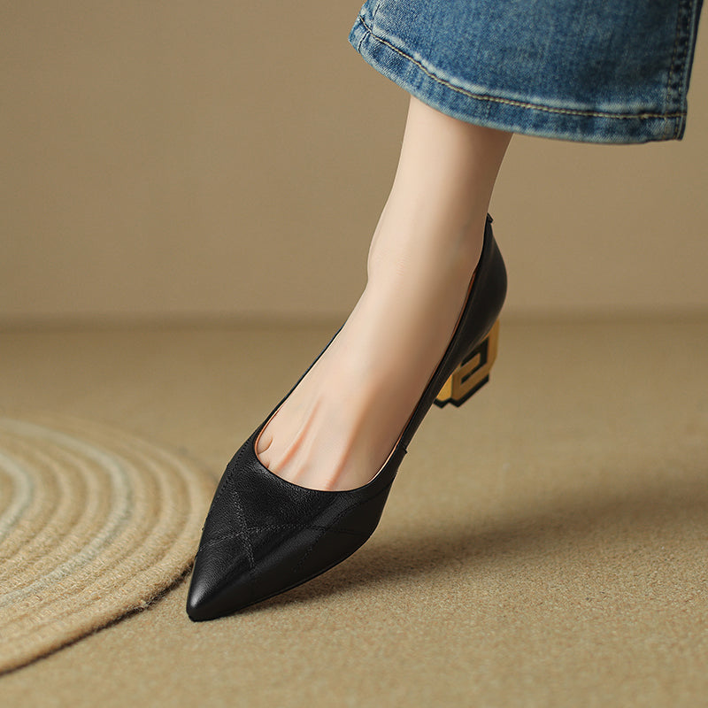 AlliChic Pointed Toe Daily High Heels