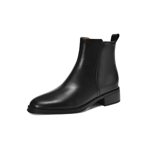 LeatherLush Cowhide Slip-On Winter Boots