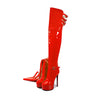 LuxeExo Pointed Toe High Heel Platform Long Boots