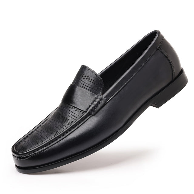 LuxLeather Elegant Genuine Leather Slip On Loafers