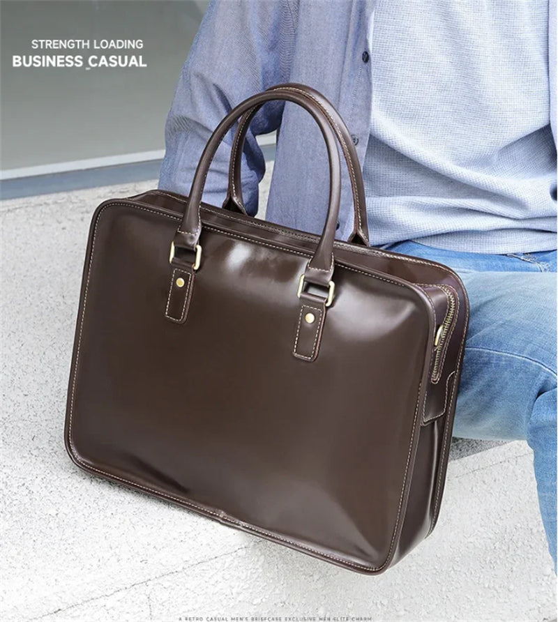 Luxury Exotica Leather Laptop Briefcase