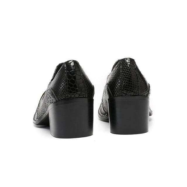 AlliLuxe Embossed Slip-on Dress Shoes